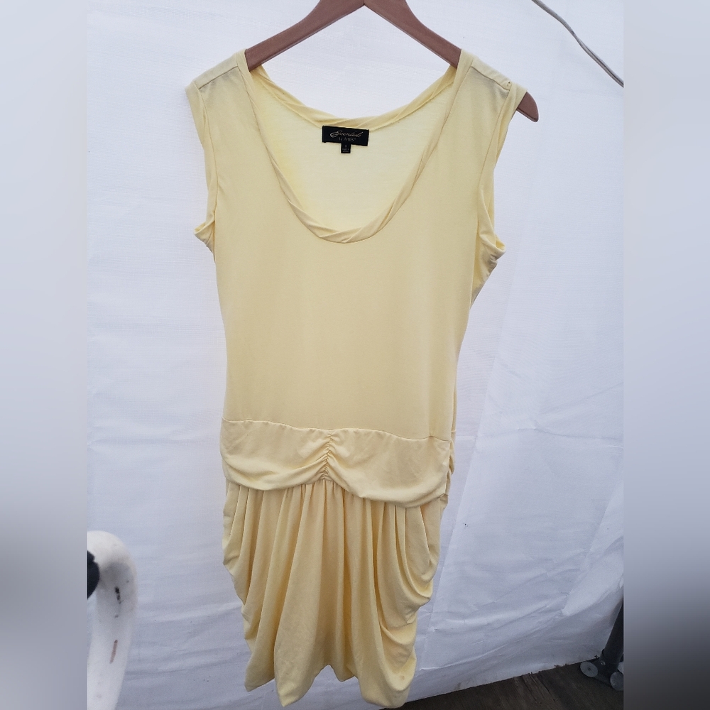 Essentials By A.B.S Yellow Midi Dress Size 8
